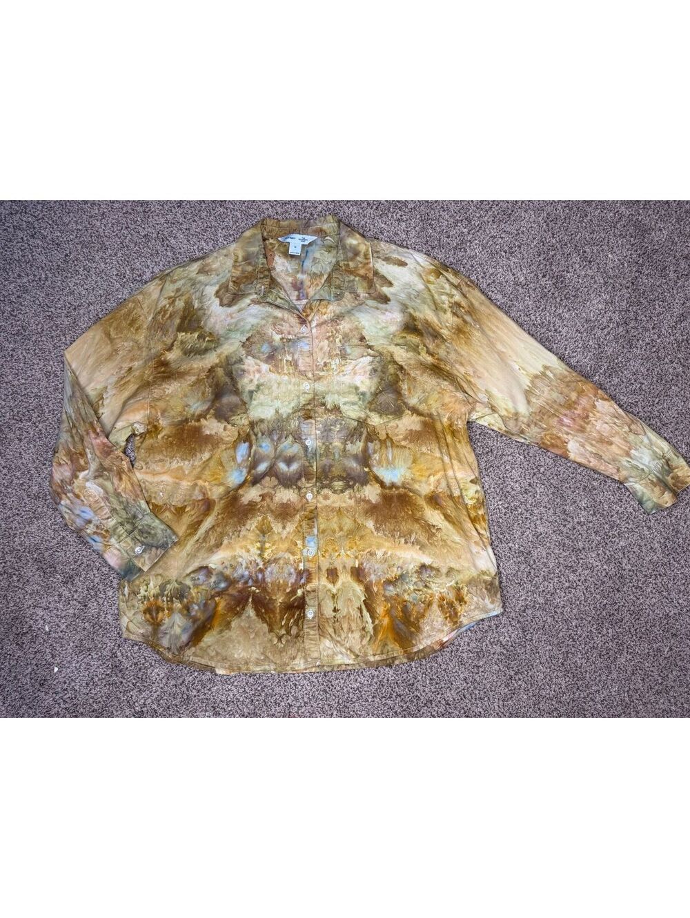 Old Navy Boyfriend Fit Tie-Dye Cotton Shirt Medium